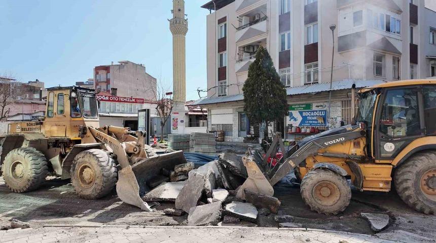 S&ouml;ke&rsquo;de yol yenileme hamlesi başladı!
