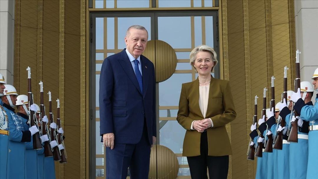 Cumhurbaşkanı Erdoğan, Avrupa Birliği Komisyonu Başkanı Ursula von der Leyen ile g&ouml;r&uuml;şt&uuml; 1