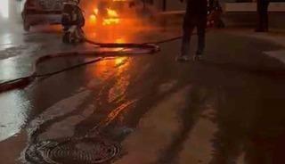 Ankara&rsquo;da alev alan elektrikli otomobil kullanılmaz hale geldi