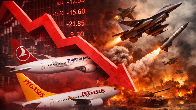 Havacılıkta savaş t&uuml;rb&uuml;lansı: THYAO ve PGSUS hisselerinde sert iniş!