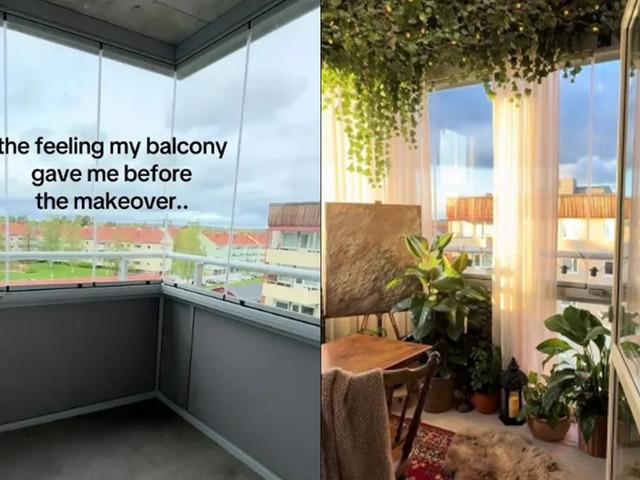 Uygun fiyatlı dokunuşla balkonu seraya &ccedil;evirdi!