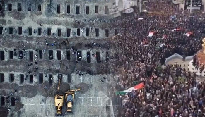 168 kız &ccedil;ocuğu i&ccedil;in İran'da kitlesel cenaze t&ouml;reni: B&uuml;y&uuml;k &ouml;fke var