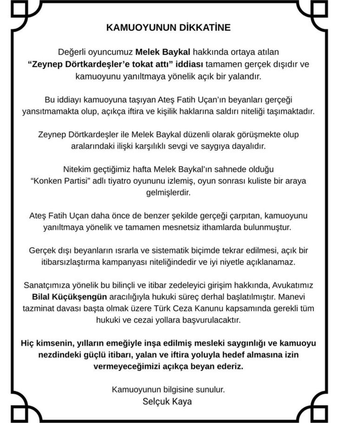 Akasya Durağı setinde tokat krizi! Melek Baykal sessizliğini bozdu! Hukuki süreç başlatıldı 4