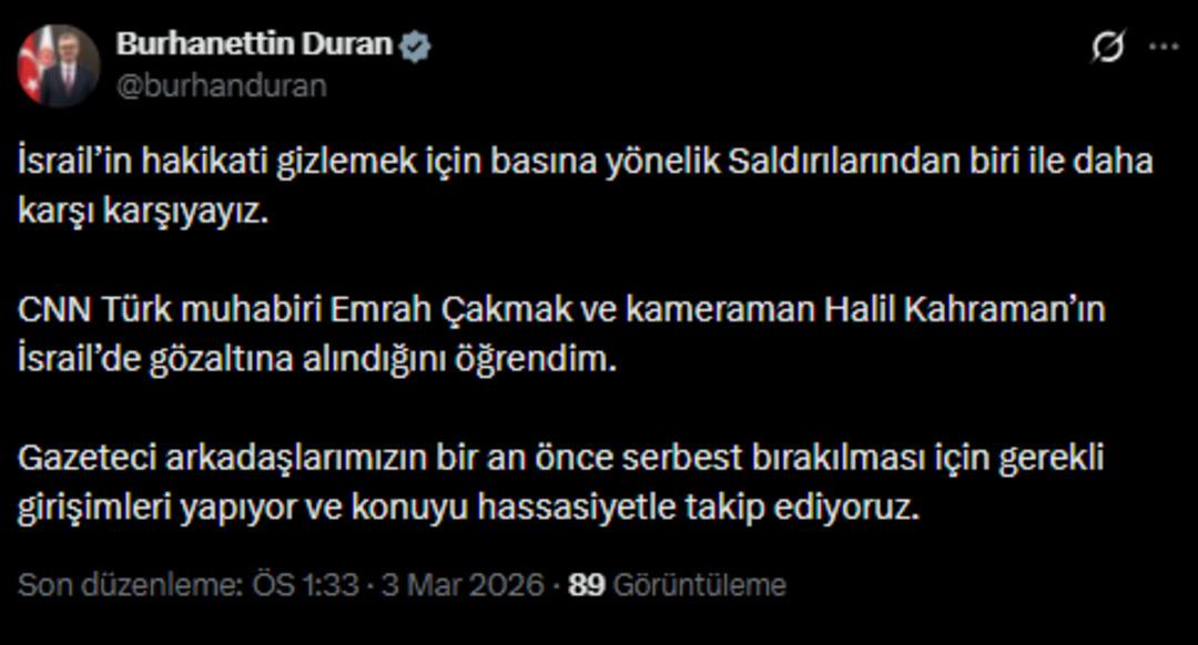 Türk gazetecilere İsrail engeli! Canlı yayında gözaltına alındılar 3