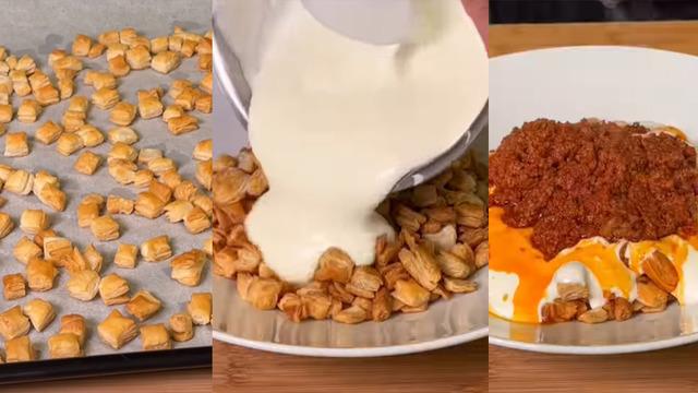 10 dakikada pratik mantı tarifi! Daha önce hiç görmediniz: Üşengeç Mantısı