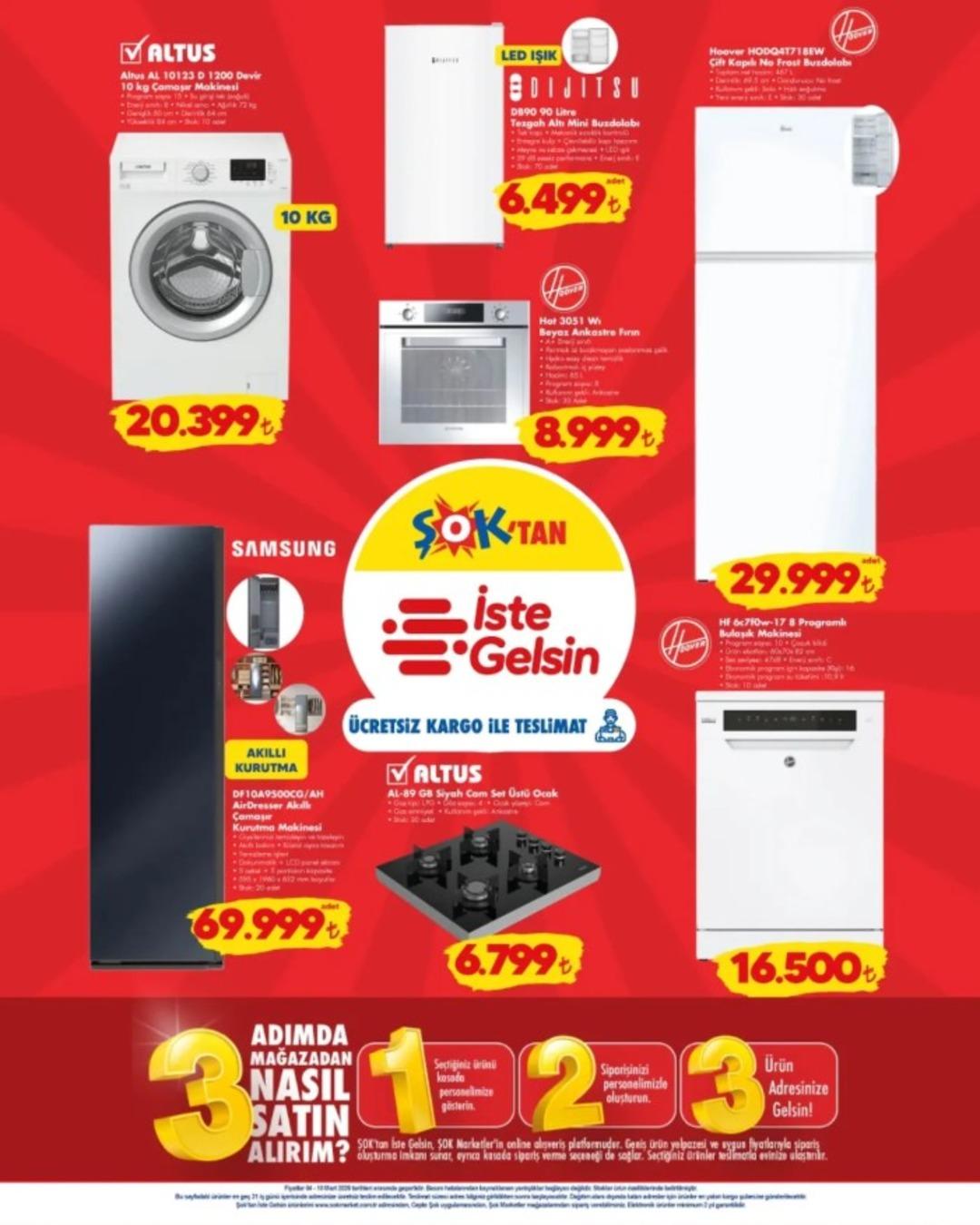 ŞOK a Samsung akıllı çamaşır kurutma makinesi geliyor! 4 Mart 2026 ŞOK aktüel katalog yayınlandı! 8