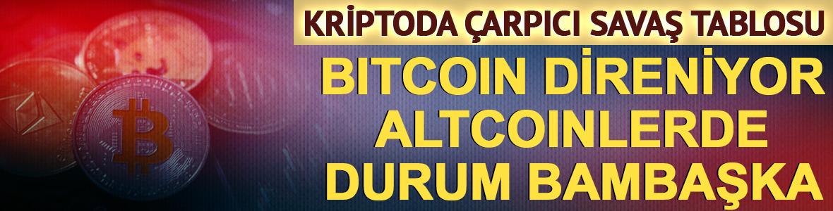 Savaşın etkisi kriptoya yansıdı! Bitcoin direndi, altcoinlerde sert d&uuml;ş&uuml;ş