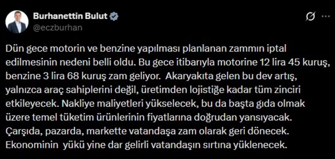 Benzin ve motorin zammı i&ccedil;in CHP li isimden dikkat &ccedil;eken iddia 2