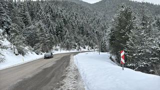 Karabük'ün yüksek kesimlerine kar yağdı