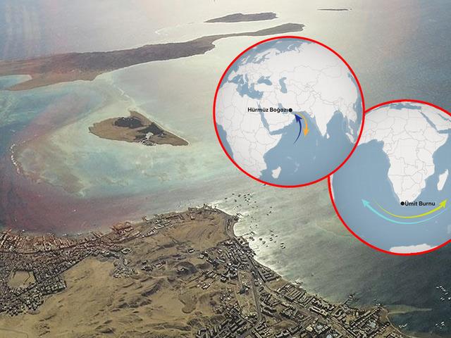 H&uuml;rm&uuml;z'de y&uuml;zde 90 azaldı: Daha uzun rotada trafik artıyor