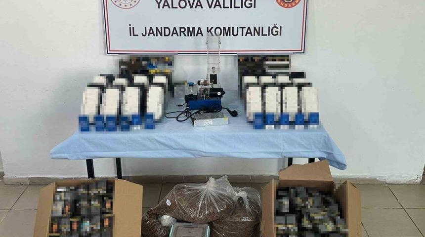 Yalova&rsquo;da ka&ccedil;ak sigara operasyonu