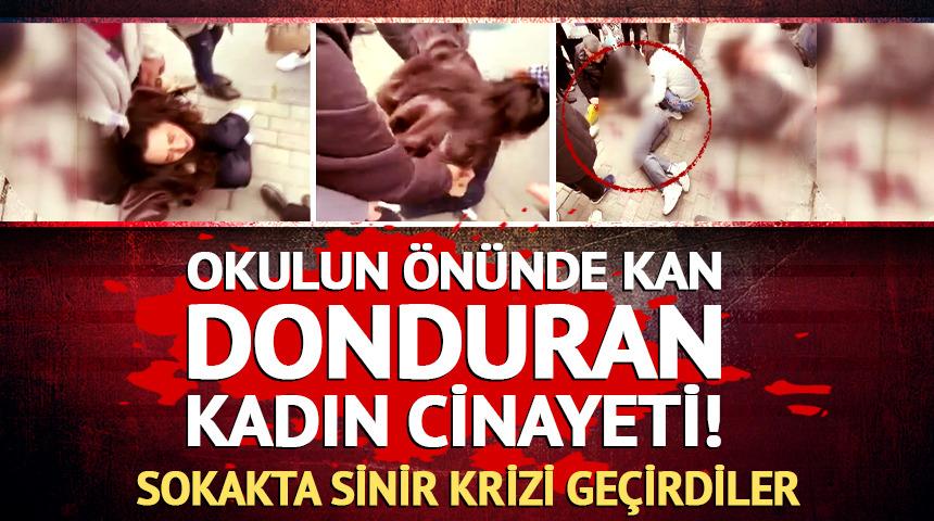 Sokak ortasında vahşet: Fatih'te okulun &ouml;n&uuml;nde kadın cinayeti! 