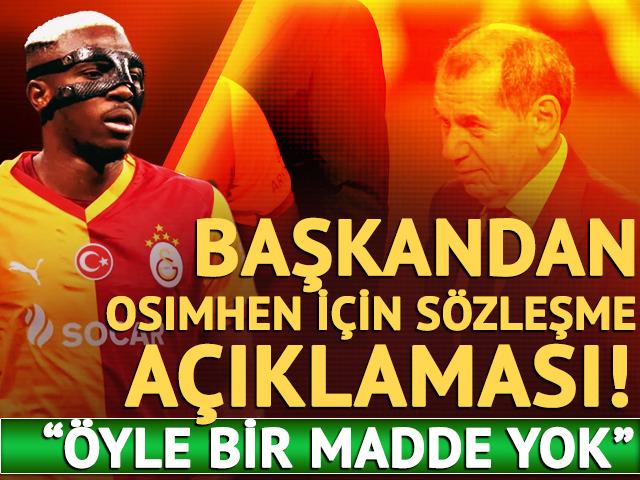 Herkes merak ediyordu! Dursun &Ouml;zbek'ten Osimhen'in s&ouml;zleşmesi i&ccedil;in a&ccedil;ıklama