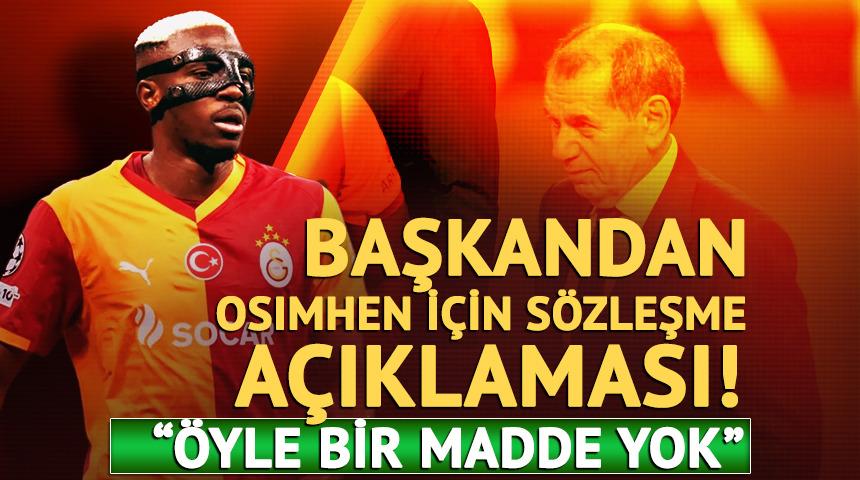 Dursun &Ouml;zbek'ten Osimhen i&ccedil;in s&ouml;zleşme a&ccedil;ıklaması: O madde yok!