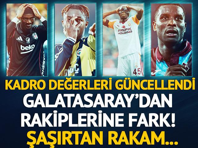 S&uuml;per Lig kadro değerleri g&uuml;ncellendi! Galatasaray rakiplerine fark attı: Şaşırtan rakam