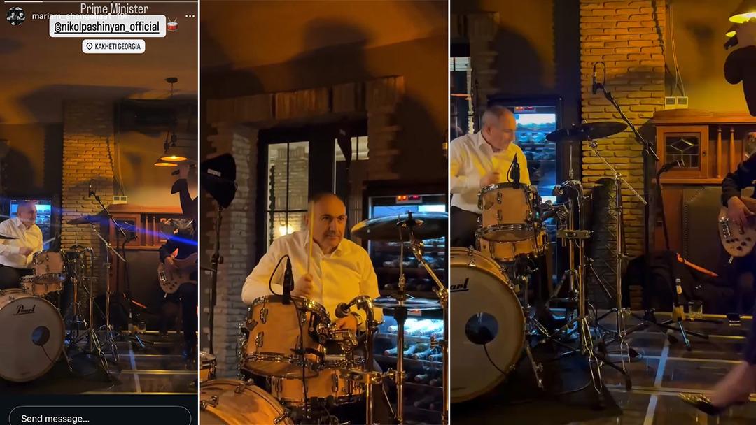 30 yıllık sevgilisinden ayrılan Paşinyan kendini m&uuml;ziğe verdi: Baterinin başına ge&ccedil;ip stres attı 2