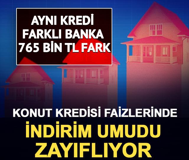 Aynı kredi, farklı banka, 765 bin TL fark! Konut kredisi faizlerinde indirim umudu zayıflıyor