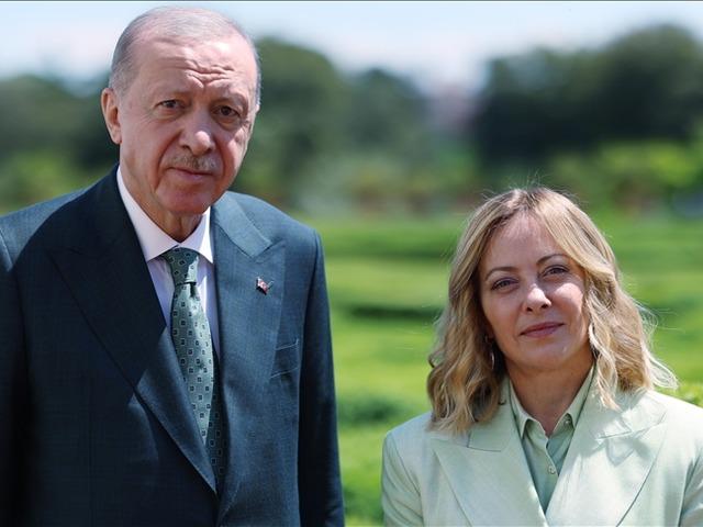 Cumhurbaşkanı Erdoğan İtalya Başbakanı Meloni ile g&ouml;r&uuml;şt&uuml;! 