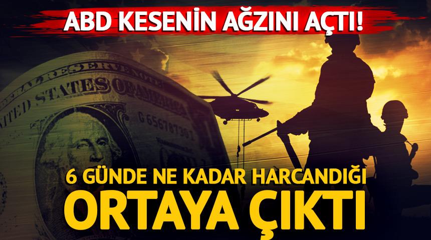 ABD savaş i&ccedil;in kesenin ağzını a&ccedil;tı! 6 g&uuml;nde ne kadar harcandığı ortaya &ccedil;ıktı