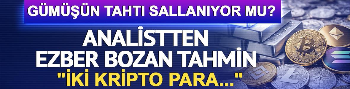 G&uuml;m&uuml;ş&uuml;n tahtı sallanıyor mu? Analistten ezber bozan tahmin "İki kripto para..."