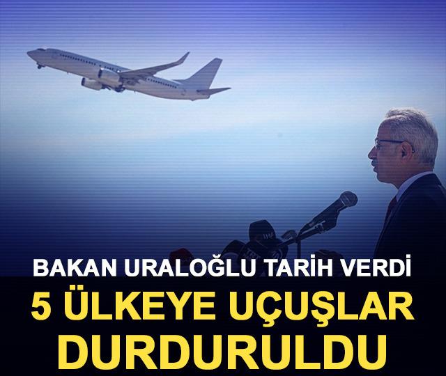 Hava trafiği kilit! Bakan Uraloğlu tarih verdi: 5 &uuml;lkeye u&ccedil;uşlar durduruldu