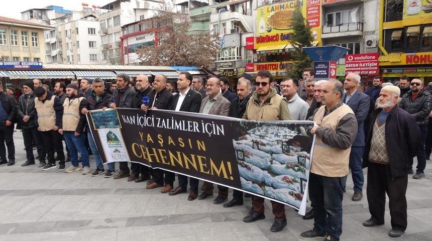 Gaziantep'te ABD ve İsrail'in İran'a y&ouml;nelik saldırıları protesto edildi