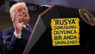 Trump&rsquo;ı &ccedil;ıldırtan soru! Rusya iddiasını duyunca &ccedil;ok kızdı