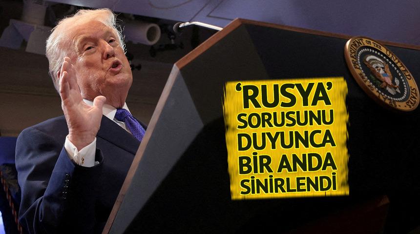 Trump&rsquo;ı &ccedil;ıldırtan soru! Rusya iddiasını duyunca &ccedil;ok kızdı: &ldquo;Ne kadar salak&ccedil;a bir soru bu&rdquo;