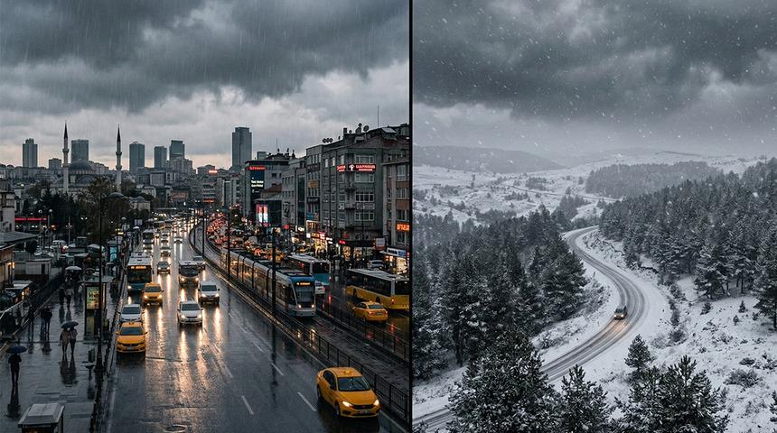 Meteoroloji'den 6 ilde sarı kodlu alarm! Karla karışık yağmur ve kar yağışı geliyor
