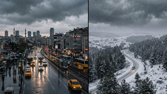Meteoroloji'den 6 ilde sarı kodlu alarm! Karla karışık yağmur ve kar yağışı geliyor