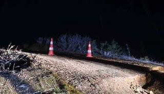 Bilecik&rsquo;te yağış nedeniyle k&ouml;y yolu &ccedil;&ouml;kt&uuml;