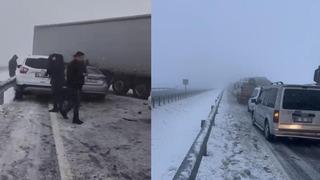 Siverek-Diyarbakır karayolunda zincirleme kaza: Yol trafiğe kapandı