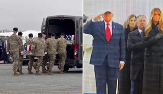 Trump, ABD askerlerinin tabutlarını b&ouml;yle karşıladı