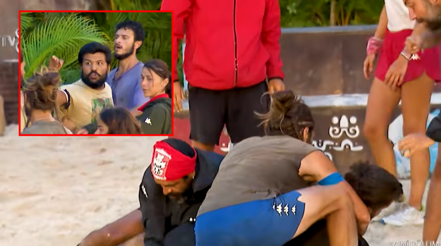 Survivor'da Barış'ı &ccedil;ıldırtan anlar! Seyirci ayağa kalktı: Ramazan diskalifiye mi edilecek?