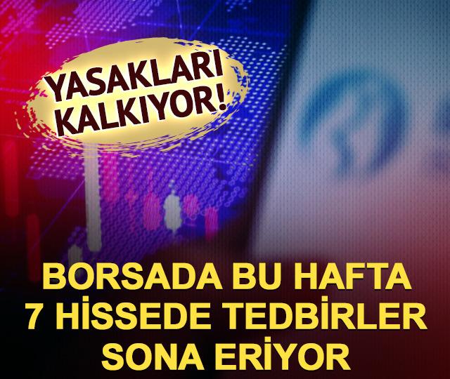 Borsa İstanbul'da bu hafta 7 hissenin tedbir süresi sona eriyor (9-13 mart 2026)