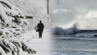 Bir tarafta kar diğer tarafta fırtına... Soğuk hava geri g&ouml;nd&uuml;