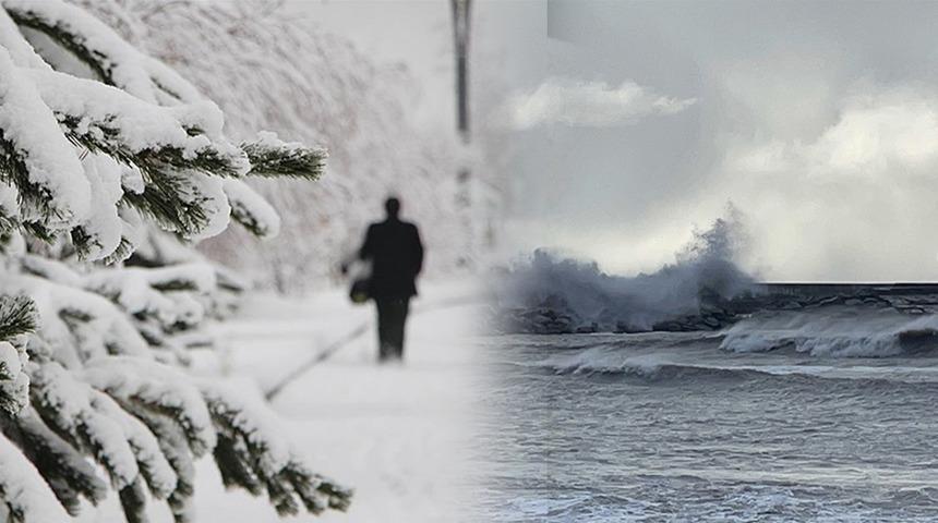 Bir tarafta kar diğer tarafta fırtına... Bug&uuml;n termometre kış ayarında!