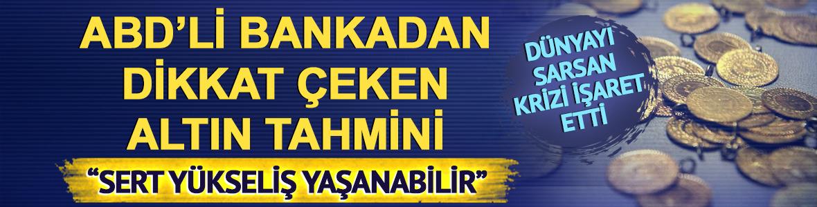 Goldman Sachs: "Altın d&uuml;şse de 2008 krizindeki gibi sert y&uuml;kseliş yapabilir"