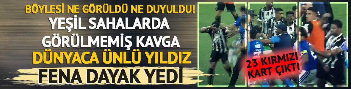 B&ouml;ylesi ne g&ouml;r&uuml;ld&uuml; ne duyuldu! Yeşil sahalarda g&ouml;r&uuml;lmemiş kavga: D&uuml;nyaca &uuml;nl&uuml; yıldız fena dayak yedi