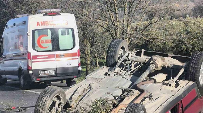 Takla atan ara&ccedil; s&uuml;r&uuml;c&uuml;s&uuml; hafif yaralandı