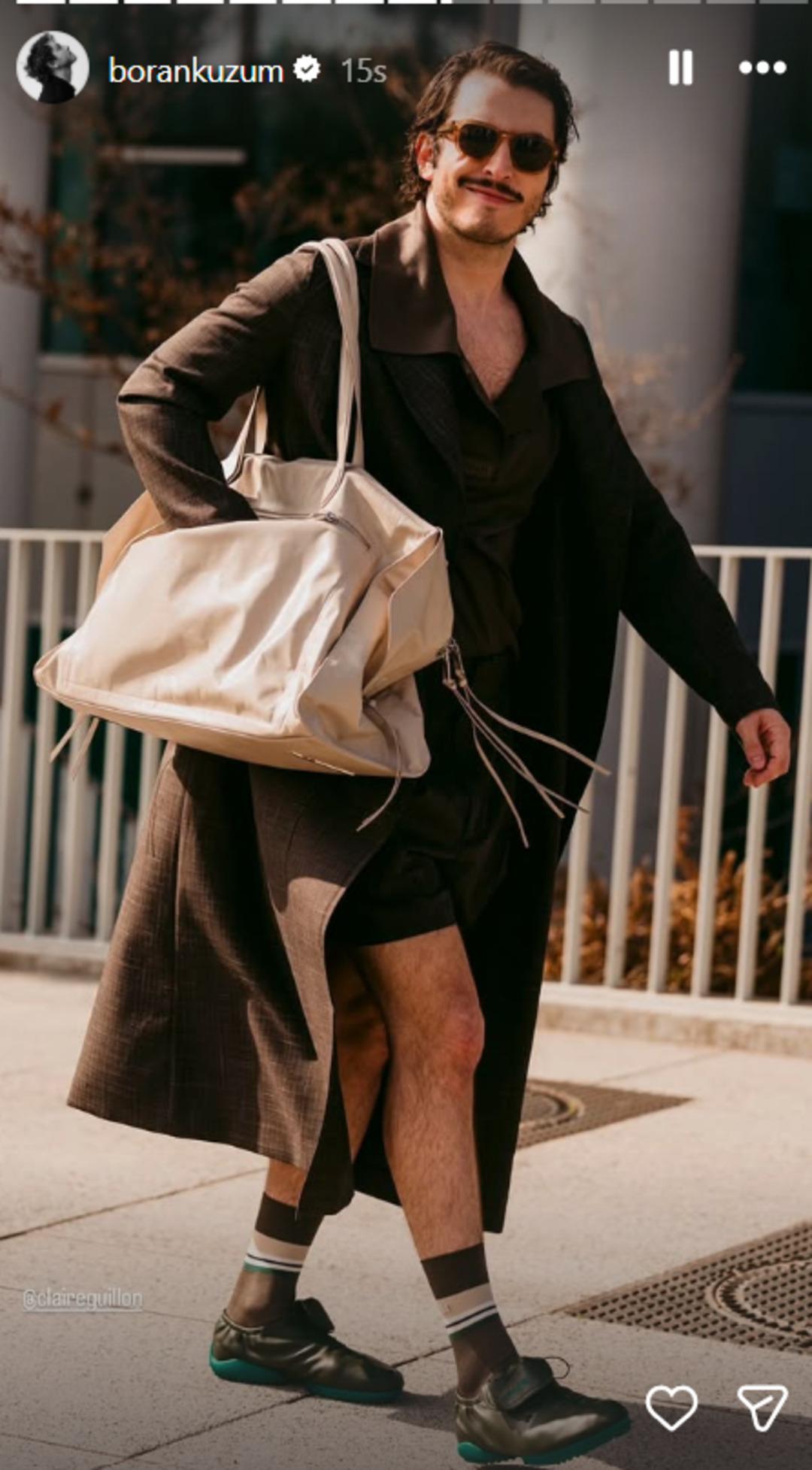 Boran Kuzum un şortlu kombini dile d&uuml;şt&uuml;!  1