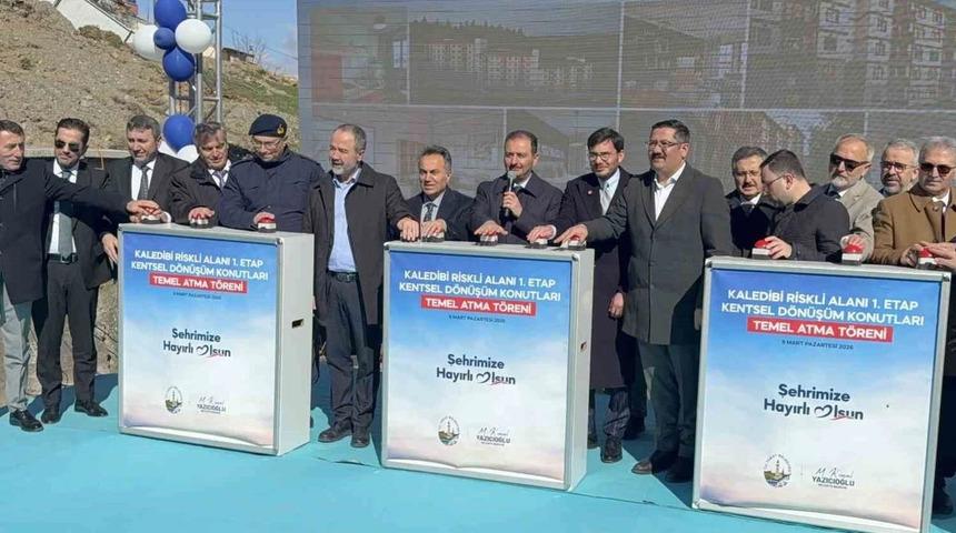 Tokat'ta kentsel d&ouml;n&uuml;ş&uuml;m kapsamında 114 dairenin temeli atıldı