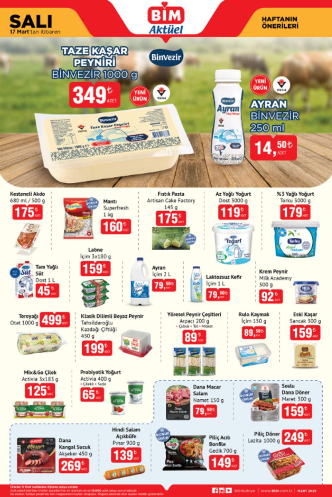 17 Mart 2026 BİM Aktüel haftanın önerileri kataloğu yayınlandı!  1