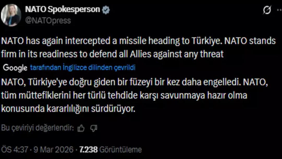ABD-İsrail ile İran arasındaki savaşta T&uuml;rkiye ye d&uuml;şen f&uuml;zeyle ilgili &ccedil;arpıcı a&ccedil;ıklama: "Atıldığı yer tespit edildi" 3
