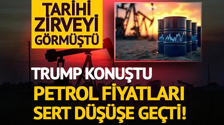 Trump konuştu petrol fiyatları sert d&uuml;ş&uuml;şe ge&ccedil;ti