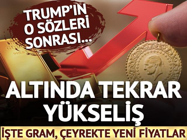 Altında tekrar y&uuml;kseliş: Trump'ın o s&ouml;zleriyle petrol geri &ccedil;ekildi, altın arttı