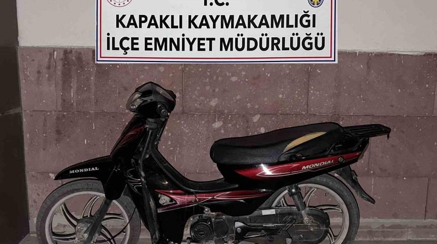 Kapaklı&rsquo;da &ccedil;alınan motosiklet bulundu