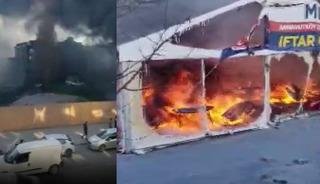 Arnavutk&ouml;y'de iftar &ccedil;adırında yangın