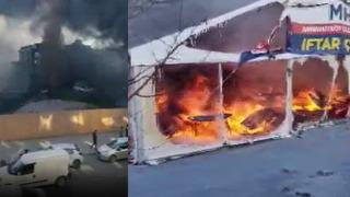 Arnavutköy'de iftar çadırında yangın