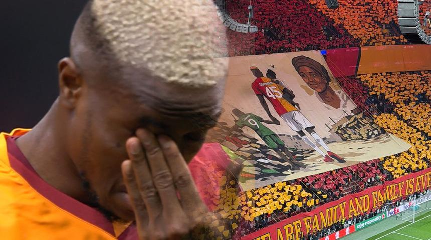 Osimhen'i h&uuml;ng&uuml;r h&uuml;ng&uuml;r ağlatan pankart! "Biz bir aileyiz ve aile her şeydir"